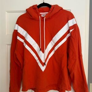Women’s Tory Burch Orange and White Hoodie